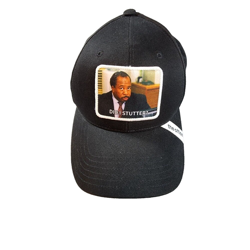 The Office "Did I Stutter"? Stanley Hudson Snapback Adjustable Hat Black
